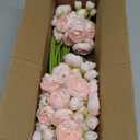 Alupssuc 30Pcs Ranunculus Artificial Flowers Faux Silk Mini Ranunculus, Spring Flowers Artificial Indoor for DIY Bouquets, Bulk Fake Wedding Filler Flowers for Bride Shower Decorations, Shabby Blush