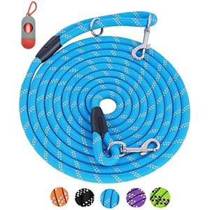 100FT Extra Long Leashes for Dog Training, Reflective Threads Check Cord Recall Training Agility Lead for Large Medium Small Dogs, Dog Tie-Out Cable Great for Playing, Camping, or Backyard
