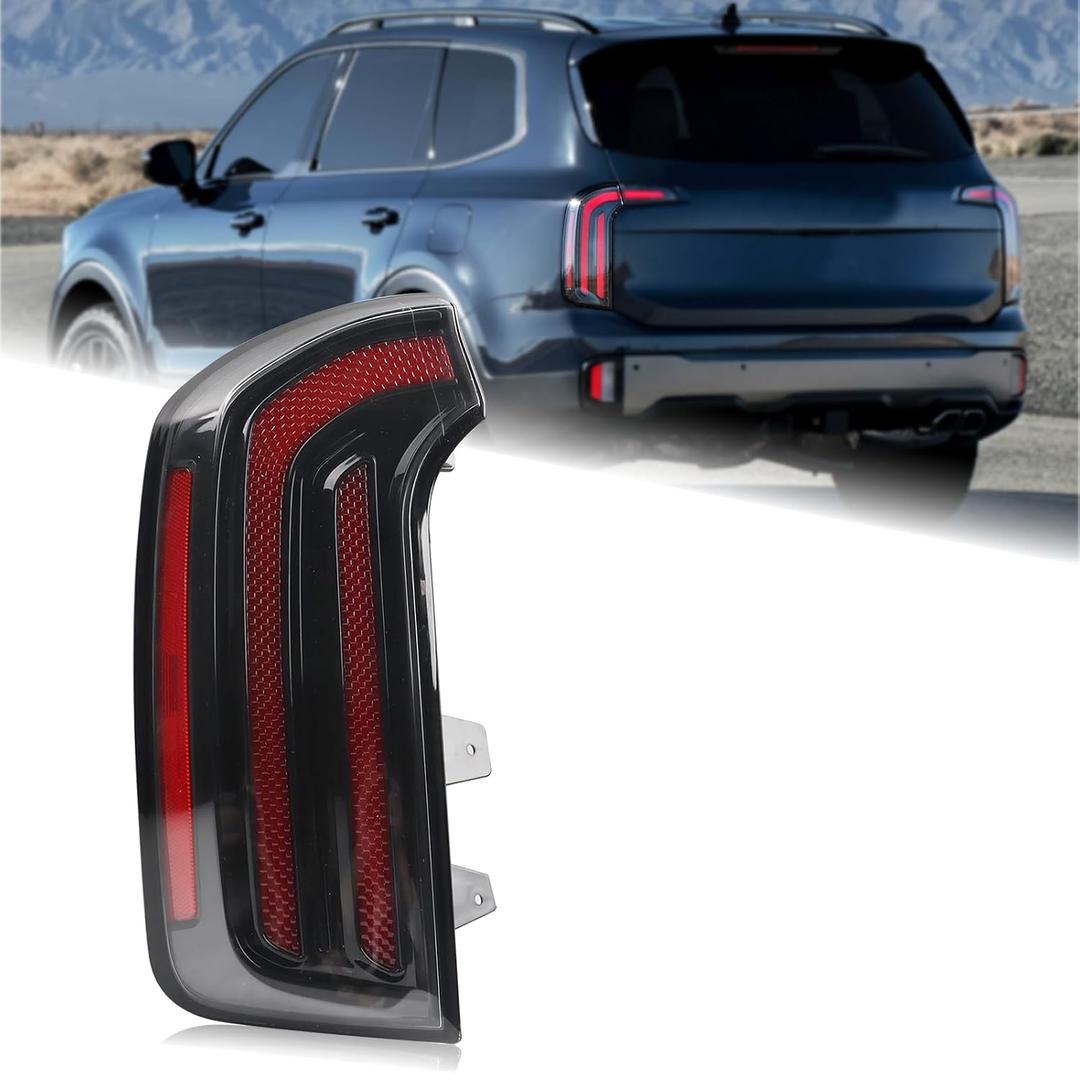 LED Type Tail Light Rear Lamp Assembly Compatible with 2023-2025 Kia Telluride EX/SX/X-Line/X-Pro Models Left Driver Side 92401-S9600 KI2804170
