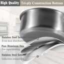 Stainless Steel pots and pans set, 6 Piece Nonstick Induction Kitchen Cookware Set, Works with Induction/Electric and Gas Cooktops, Nonstick, Oven Safe, Camping Cookware