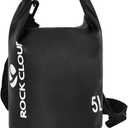 ROCK CLOUD Dry Bag Waterproof 5L Dry Sack for Kayaking Rafting Boating Beach Surfing Swimming Canoe Camping Hiking Fishing Ski, Black