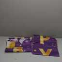 Purple Gold Happy Birthday Door Banner Decorations, Happy Birthday Porch Sign Party Supplies for Girls Women, 16th 21st 30th 40th 50th 60th Birthday for Indoor Outdoor