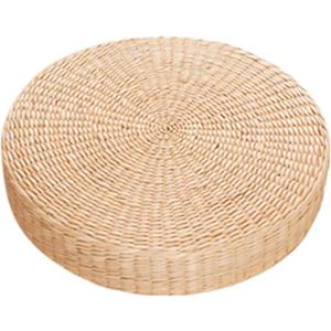 Floor Cushions Floor Pillow, Tatami Cushion Breathable Comfortable Round Straw Weave Handmade Pillow for Floor 45cm