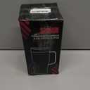 Universal Iced Coffee Sleeve with Handle - Insulated Double Wall Reusable Stainless Steel Holder Insulator for Cold Drinks Fits Small Medium Large To Go Cups Gifts for Men Women Him Her (Black)