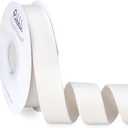 Ribbli Cream White Velvet Ribbon Double Faced 1 Inch 10-Yard Spool White Ribbon Use for Christmas Tree Ornaments Gift Wrapping Wreath Decoration Wedding Boutonnieres