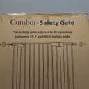 Cumbor 29.7-40.6" Baby Gate for Stairs, Mom's Choice Awards Winner-Dog Gate for Doorways, Pressure Mounted Auto-Close Pet Gates for Dogs Indoor, Safety Child Gate with Easy Walk Thru Door, White (30.5" Tall)