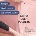 Extra Deep King Sheet Set - 4 Piece Breathable & Cooling Bed Sheets - Easily Fits 18 to 24 inch Mattress - Ultra Soft, Wrinkle & Fade Free with Extra Deep Pockets - Hotel Luxury Bedding - Baby Pink