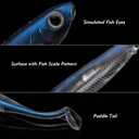 Goture Soft Plastic Baits with Worm Hooks Kit, Straight/Paddle/Fork Tail Swimbaits, Soft Jerk Shad Baits Jerkbait Minnow Baits for Bass Trout, Fishing Drop Shot Shad Lures (4.72in - 0.35Oz)