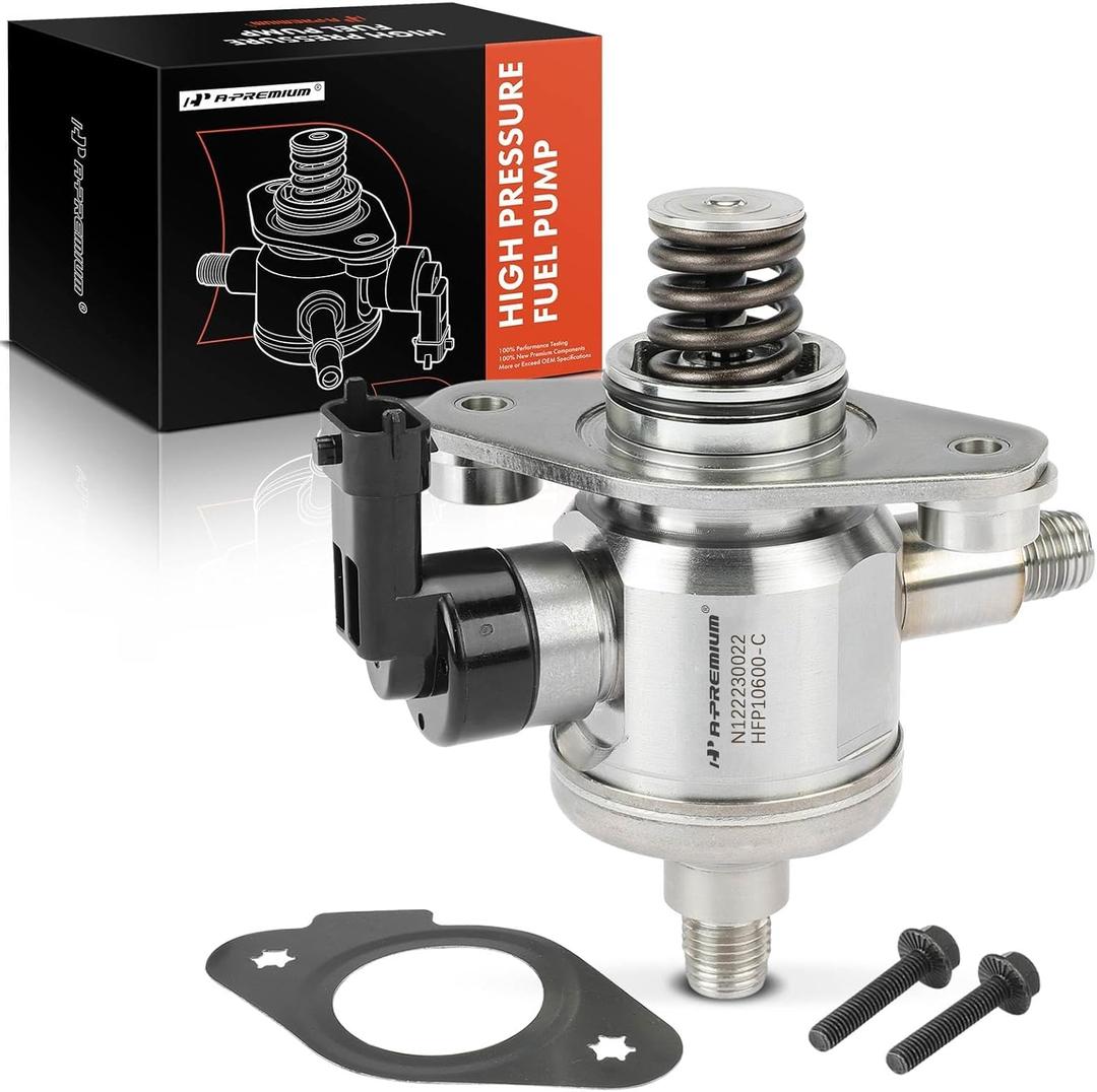 A-Premium High Pressure Fuel Pump with Gasket & Bolts Compatible with Chevrolet Equinox, Traverse, Impala, Camaro & GMC Terrain, Canyon & Buick Enclave, LaCrosse & Cadillac SRX, 2010-2021, 3.0L 3.6L