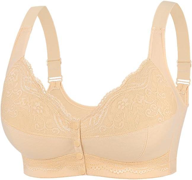 Cotton Whisper Women's Everyday Wear Bra with Front Closure and Adjustable Straps (38A)