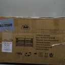 Katrawu TV Stand for TV up to 65 Inch, Long 55" TV Cabinet with 3-Tier Storage Shelves,Entertainment Center TV Console Table for Living Room with Industrial TV Metal Frame, Black Oak