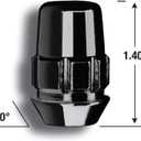 Gorilla Automotive 71631NBC Acorn Black Chrome Wheel Locks (12mm x 1.50 Thread Size) Pack of 4