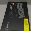 Wireless Keyboard and Mouse Combo, 2.4G Full Size Wave Keys Ergonomic Keyboard with Wrist Rest and 3Level DPI Adjustable Wireless Ergonomic Mouse for Windows, Mac OS Desktop/Laptop/PC(Black)