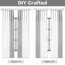 96 Inches Long Baby Pink and Burnt Orange Pleated Curtains for Bedroom, Room Darkening Soundproof Memory Shaped Two Colors Pleated Drapes with Hooks for Traverse Rod, 42"x96"x2