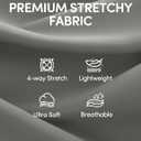 IUGA Bootcut Yoga Pants with Pockets for Women High Waisted Workout Pants Women Flare Yoga Pants Tummy Control (Gray, L)