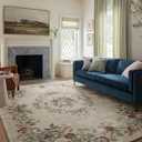 Loloi Rifle Paper Co. Laurel Collection LAU-01 Cream 9'-2" x 12'-2" Area Rug