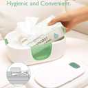 Momcozy Baby Wipe Warmer, Innovative Spring Design, Large Capacity Wipes Dispenser, Fast and Even Heating, 4 Modes of Temperature Heating Control, Diaper Wipe Warmer with Night Light (Regular, Green)