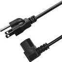 3 Prong ringht Angle Power Cable 6ft Heavy Duty AC Cables forC13 Angle Type Cable, 90 Degree Power Cable, PC Monitor TV,3 Pin Connector, Universal Power Cord, Computer Right Angle Power Cord,18 AWG