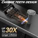 KELIN 6 PCS Carbide and Titanium Multitool Blades Kit, Heavy Duty Oscillating Tool Saw Blades for Steel Bolts Screws Metal Wood Cutting with Hangable Case, Universal Interface Fit Bosch Fein Dewalt