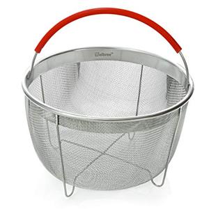 Original Salbree Steamer Basket for 6 Quart Instant Pot Accessories, Stainless Steel Strainer and Insert fits IP Insta Pots, Instapot, Other Pressure Cookers, with Silicone Handle