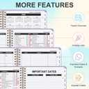 Timart 2026 Planner, Weekly and Monthly Planner, January 2026 - December 2026, Hardcover 2026 Calendar Planner Book with Tabs, Inner Pocket For Women, Perfect for Office School Home, A4(8.5" x11")-Purple