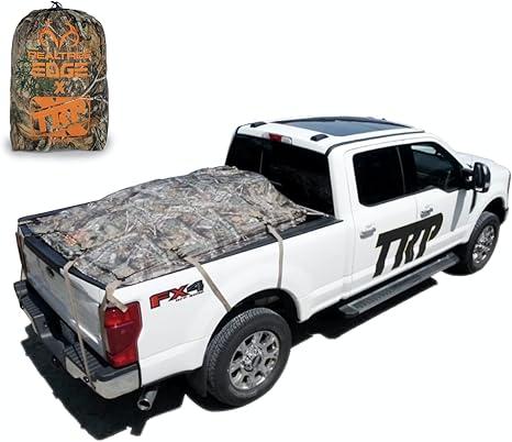 The X-Cover by TRPx - Trailer and Truck Bed Cover Medium - Integrated Heavy Duty Black Tarp and Tie Down System. Fits: Short Bed, Standard Bed Trucks and Utility trailers up to 6'6"