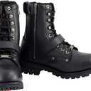 Milwaukee Leather Men's Classic Motorcycle Boots (Size 10) (Black)