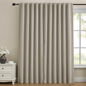 Dreaming Casa 100% Blackout Curtains 84 Inches Long, Linen Textured Window Treatment Rod Pocket & Back Tab Curtain Drapes for Bedroom Living Room Divider, 2 Panels, 100" W x 84" L, Linen