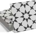 16-Sheet Peel and Stick Floor and Wall Tile for Bathroom Kitchen Shower, 9" x 9" Marrakech SPC Self-Adhesive Vinyl Flooring, Patterned Groutable Backsplash Tile, Cover 9.12 Sq Ft.