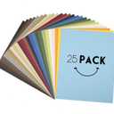 Golden State Art, Pack of 25 8x10 Multicolor Uncut Mat Boards, Great for Photos, Pictures, Frames, Acid-Free, White-Core