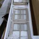 LINSY HOME TV Stand for 75 Inch TV, Modern Farmhouse Entertainment Center with Storage Cabinets and Glass Doors, Tall Media Console Table for Living Room, Bedroom, Large Long Television Stand, Beige (66", Washed Grey & Brown)