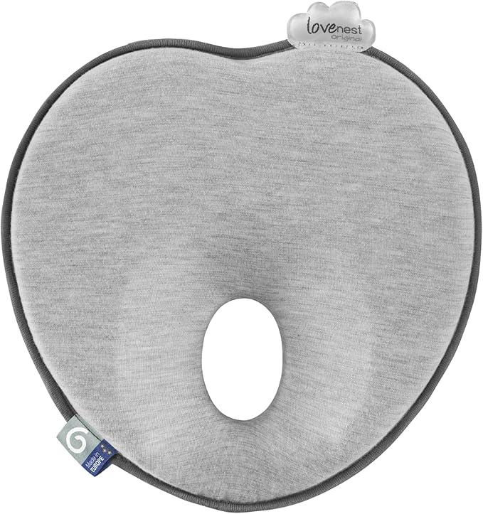 Babymoov Lovenest Organic Baby Infant Cushion, Pediatrician Designed Versatile, Comfortable, Machine-Washable Head and Neck Support (Made in Europe), Baby Registry Must Have