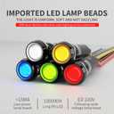 3 Pcs LED 8MM (5/16'') 110V Metal Indicator Light Pilot Lights Black Anodized Waterproof ip67 Red Green Yellow Bule White Signal Lamp(Black Anodized Green 3 Pcs)