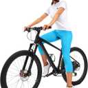 Women's 4D Padded Bike Pants High Waist Cycling Shorts Bicycle Capris 3/4 Biking Tights with Zipper Pockets (Medium)