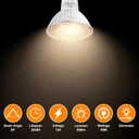 MR16 Halogen Bulbs 2 Pin, 12V 50W 6 Packs Halogen Light Bulbs Gu5.3 Base Dimmable with Clear Glass Cover, 2700K Warm White for Landscape Lights, Track Lights, Fiber Optics, Desk Lamps