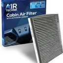 AirTechnik CF10735 Cabin Air Filter w/Activated Carbon | Fits Genesis G80 G90 GV70 GV80, Hyundai Equus, Genesis, Santa Fe/Kia K900, Stinger, Telluride (2011-2023 Select Models) - 97133-3M000