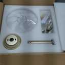 20 Inch Gold Crystal Fandelier Ceiling Fan with Light, Mid Century Gold Fandelier Ceiling Fans with Lights Remote Control, French Country Chandelier with 6 Speeds for Bedroom, Nursery, Living Room