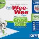 Four Paws Wee-Wee Ultimate Attractant Dog Pee Pads for Instinctive Training, Leak-Proof Floor Protection Dog & Puppy Quilted Potty Training Pads, Grass Scent, 22" x 23" (50 Count) (White)