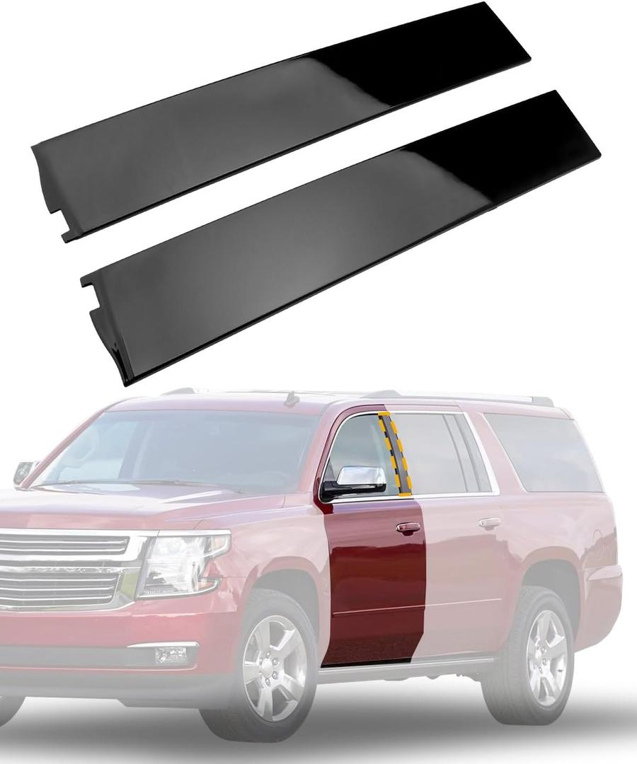 926-241 926-242, B-Pillar Trim Molding, Compatible with 2015-2020 GMC Yukon XL/Cadillac Escalade/Chevy Tahoe Suburban, Front Door Rear Applique, Driver&Passenger Side, Windshield Outer Moulding Kit