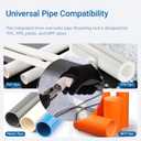 3-Pack Pipe Threader Set, Premium Carbon Steel Dual-Function Internal and External Threading Tool for 1/2" 3/4" 1" PVC Pipe, Manual or Drill-Compatible Threader for Plumbing Repair and Home DIY