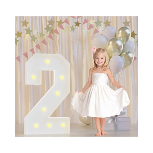 2nd Birthday Decorations Marquee Numbers, 2.3FT Large Light up Number 2 for Birthday Decorations, Number 2 Light up Numbers for Party Anniversary Decor Sign