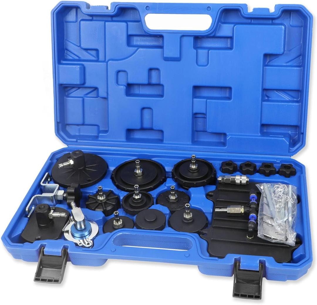 MR CARTOOL Automotive Brake Bleeder Kit 12PCS Brake Master Cylinder Adapters with Quick Coupler, Brake System Fluid Bleeding Tools Set for Most Vehicles