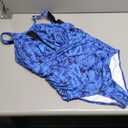 Tempt Me Women One Piece Swimsuit High Neck Plunge Ruched Tummy Control Bathing Suit, XL