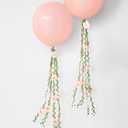Zeyune 8 Pcs Wildflower Garland 31.5 ft Balloon Tassel Tails Garland Spring Party Decorations Flower Baby Bridal Shower for Wedding Birthday Women Spring Summer Party Supplies(Pink)