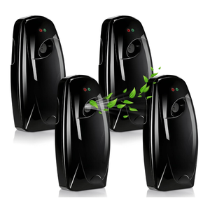 Maxcheck 4 Pcs Automatic Air Freshener Spray Dispenser Wall Mounted Automatic Spray Dispenser Air Freshener for Bathroom Battery Operated Free Standing for Commercial Place and Room(Black)
