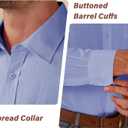 Mens Oxford Shirts Long Sleeve Business Casual Cotton Dress Shirt Wedding Dating Party Button Down Tops with Pocket (S)