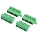 MECCANIXITY 2 Pcs Screw Terminal Block Connector 8Pin 3.81mm Pluggable Electronic Component Electronic 300V 8A for Socket Panel Circuit Board Mount