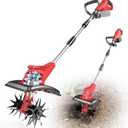 Cordless Tiller Cultivator Compatible with Milwaukee 18V: MtiolHig Tiller for Gardening 360RPM Electric Garden Tiller, Brushless Rototiller 9" Width 6.3" Depth for Lawn/Soil Cultivation (No Battery)