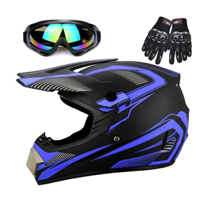 Youth Off-Road Motorcycle Helmets,Children's Helmets for Off-Road Motorcross ​and Mountain Bikes,Comfortable and Light Weight, DOT Quality Certification, Blue (Small)