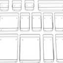 SMARTAKE 13-Piece Drawer Organizer with Non-Slip Silicone Pads, 5-Size Desk Drawer Organizer Trays Storage Tray for Makeup, Jewelries, Utensils in Bedroom Dresser, Office and Kitchen (Clear)